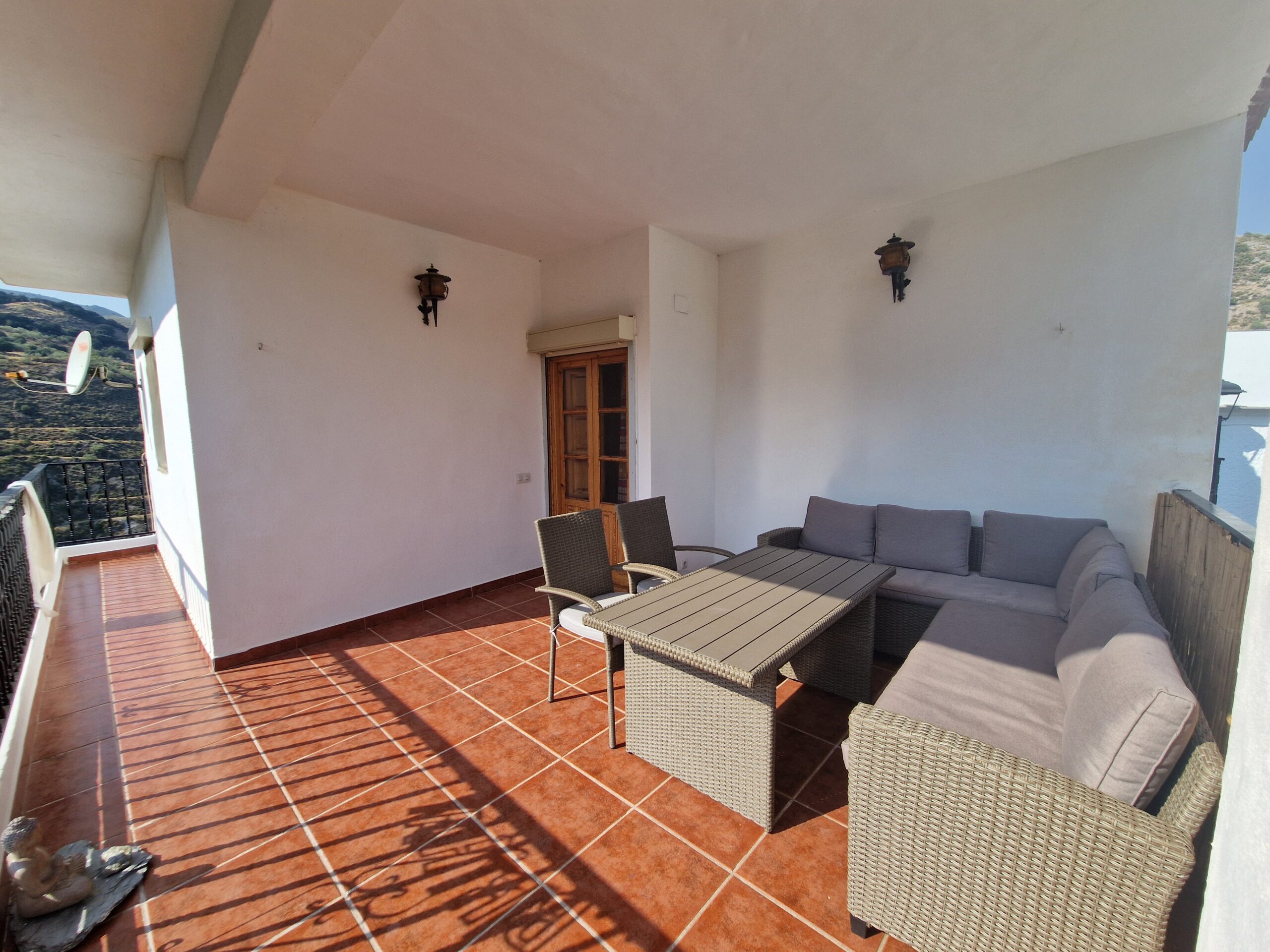 Private balcony with scenic valley panorama